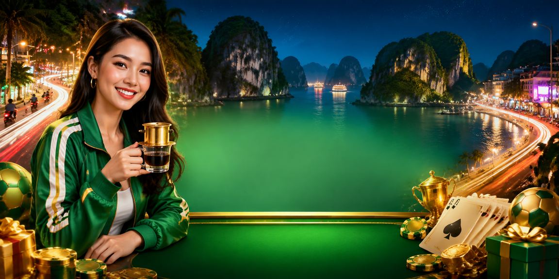 Người chơi thư giãn với trò casino trực tuyến trong không khí biển Hạ Long